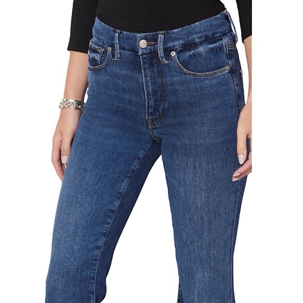 Good American Good Legs Flare Split Pocket Jeans Size 12/31 Elevated Basic Flare - Picture 2 of 15